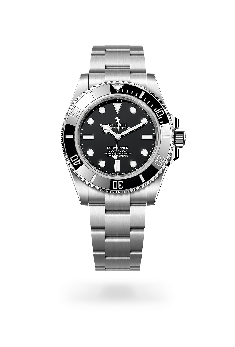 Rolex Submariner in Oystersteel with a Black dial,Unidirectional rotatable 60-minute graduated, scratch-resistant Cerachrom insert in black ceramic, numerals and graduations coated in platinum bezel and Oyster, three-piece solid links bracelet